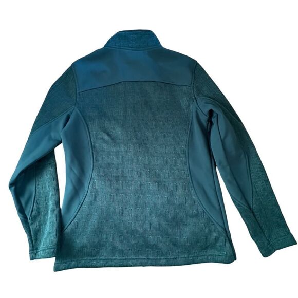 Swiss Tech ~ Teal Rain Knit Jacket ~Fleece lined ~ size M 8-10 - Picture 2 of 12